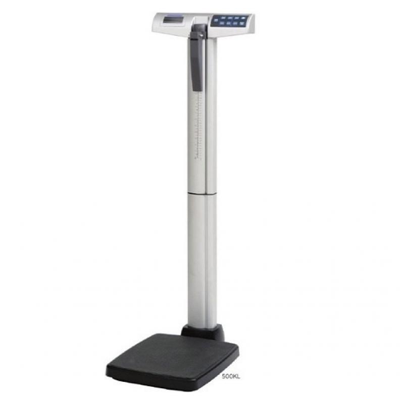 BASCULA DIGITAL DE COLUMNA 220KG C/ESTADIMETRO INCLUYE ADAPTADOR  HO500KL